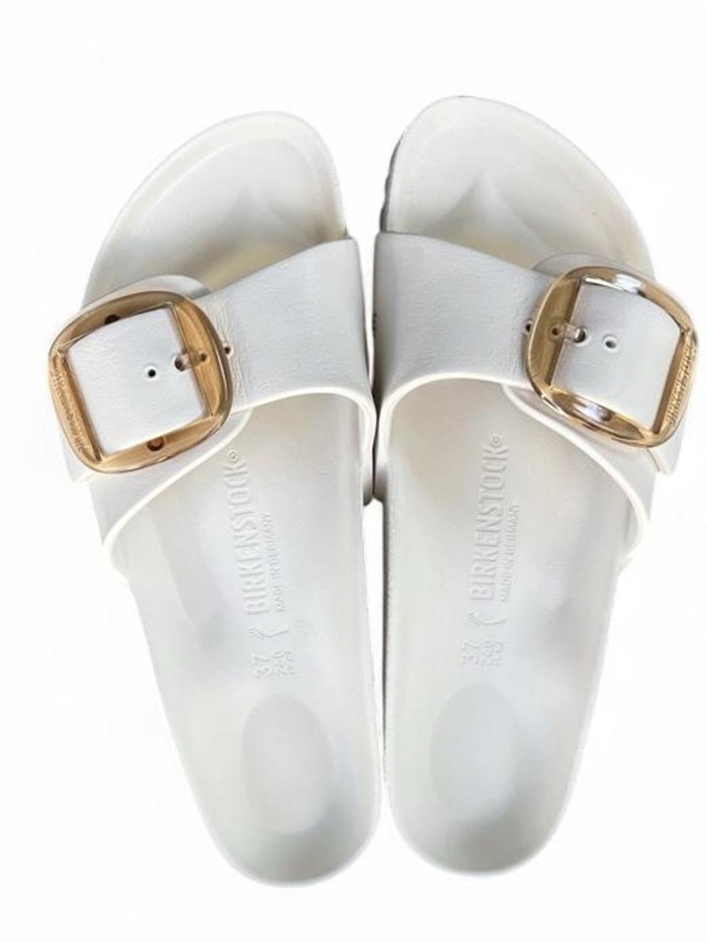 Birkenstock Madrid Big Buckle EVA White Sandals EU 37 Women's 6 Narrow